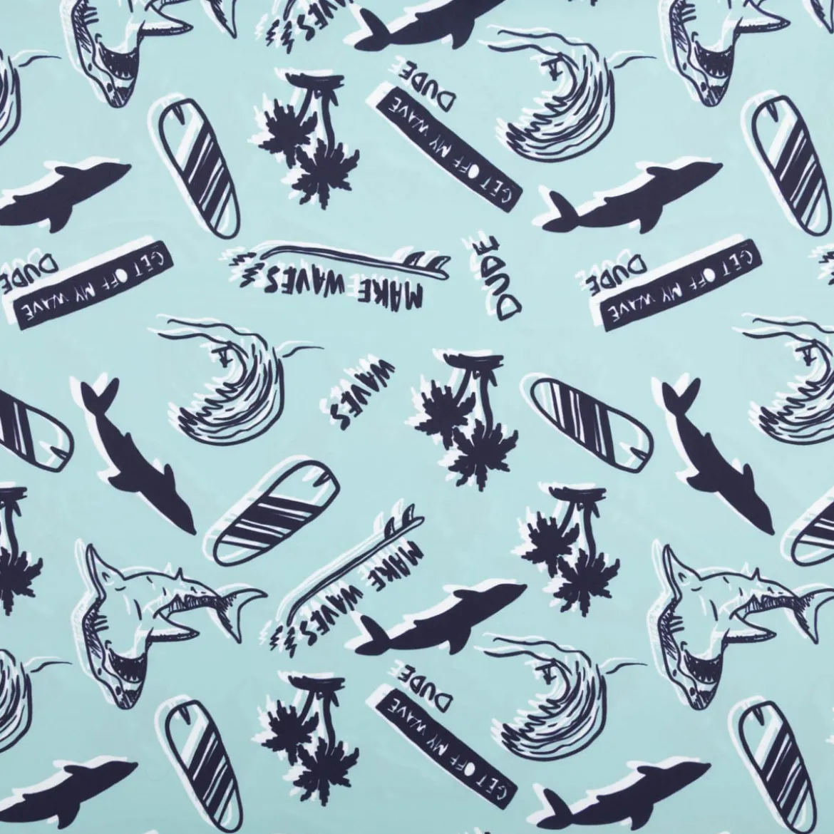 Badeshorts Stoff Surfers Paradise recycelt wasserabweisend schnell trocknend türkis 1,48m Breite