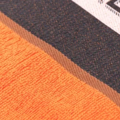 Badetuch aus Baumwolle Anti Stress Handtuch orange schwarz weiß 70x140cm von La Vida