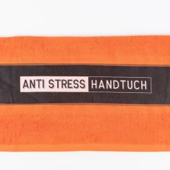 Badetuch aus Baumwolle Anti Stress Handtuch orange schwarz weiß 70x140cm von La Vida