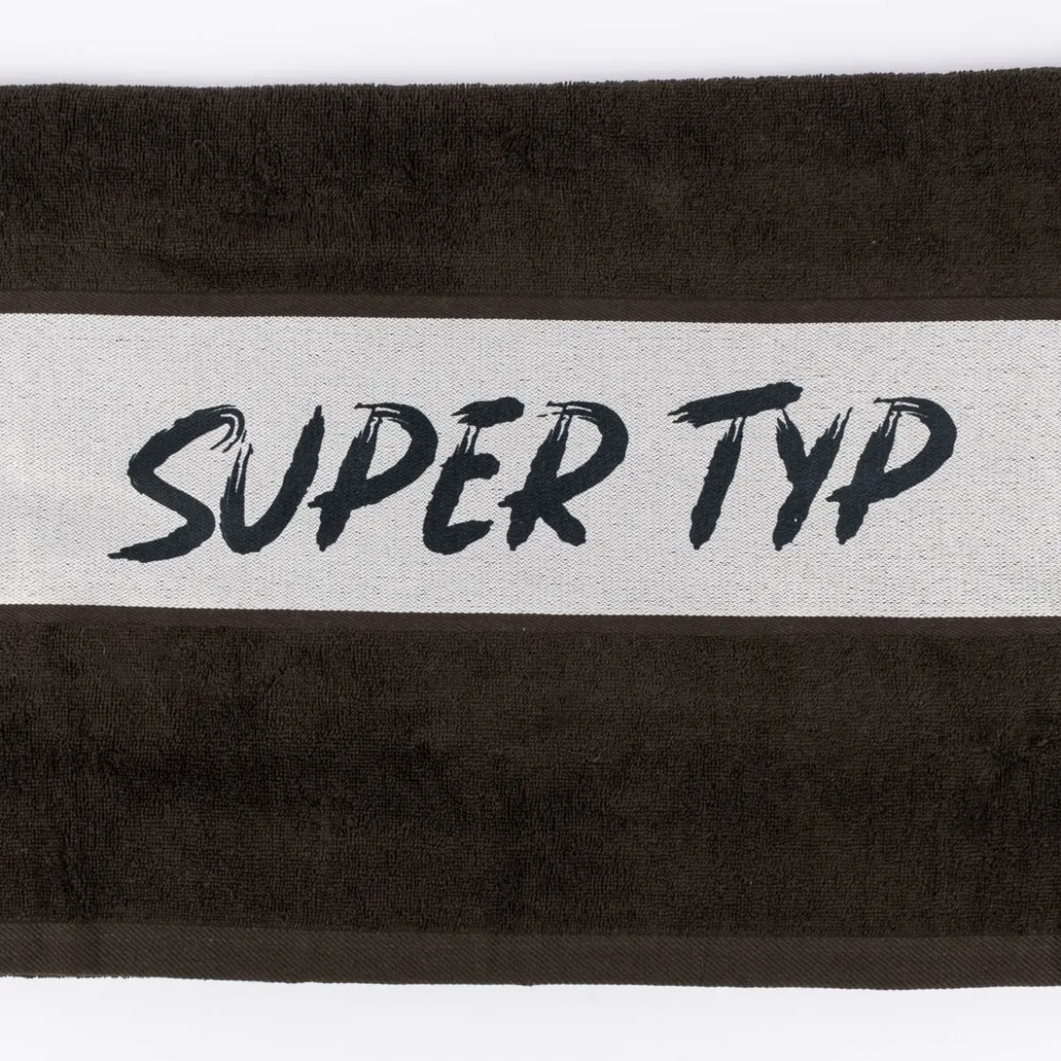 Badetuch aus Baumwolle Super Typ schwarz weiß 70x140cm von La Vida