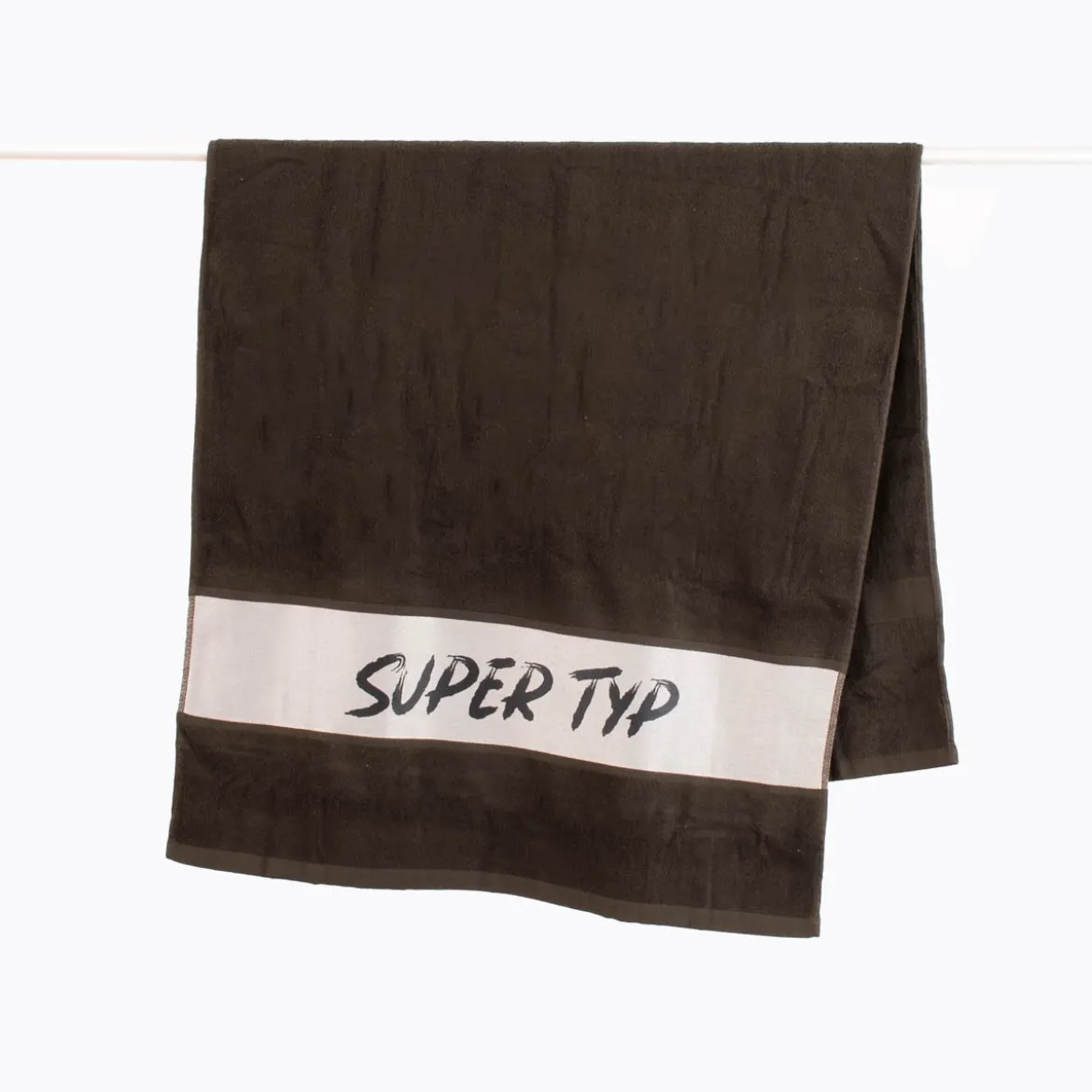 Badetuch aus Baumwolle Super Typ schwarz weiß 70x140cm von La Vida