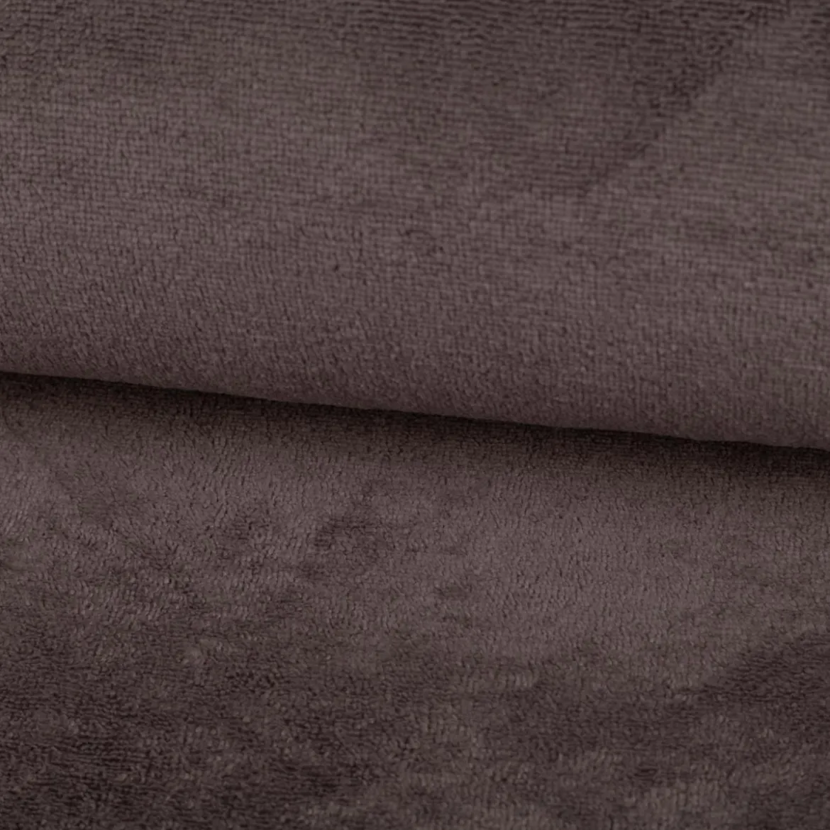 Bambus Fleece Stoff mit Baumwolle uni Grau 1,45m Breite