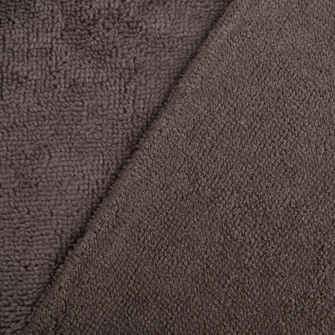Bambus Fleece Stoff mit Baumwolle uni Grau 1,45m Breite