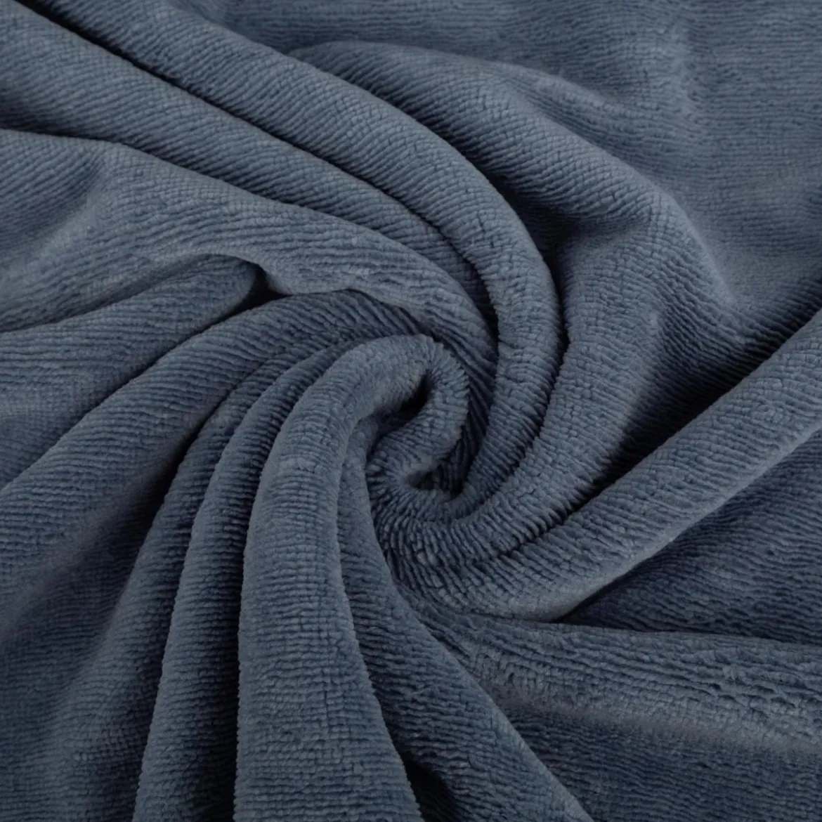 Bambus Fleece Stoff mit Baumwolle uni blau 1,45m Breite
