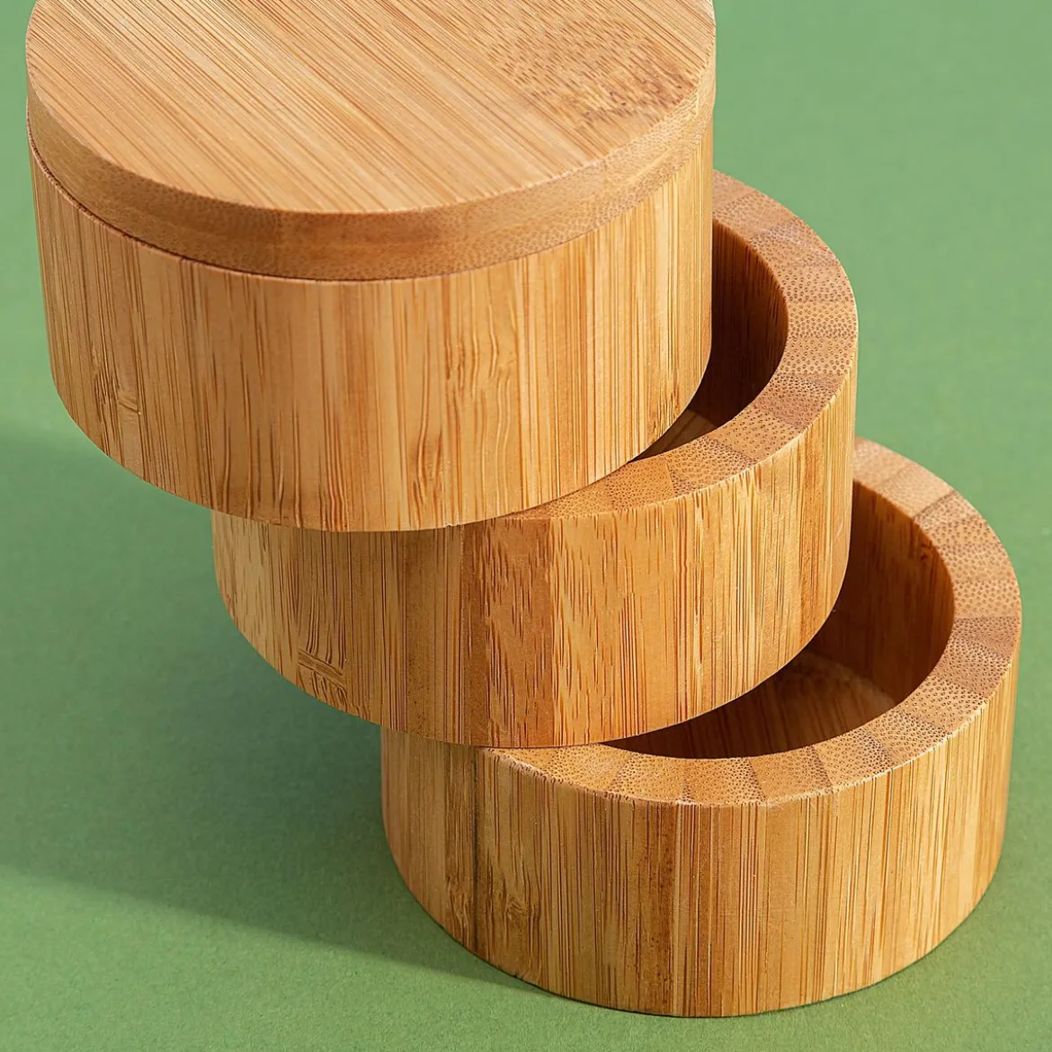 Bambus Gewürzbox 3teilig mit Deckel von Sass & Belle 13x9,5cm