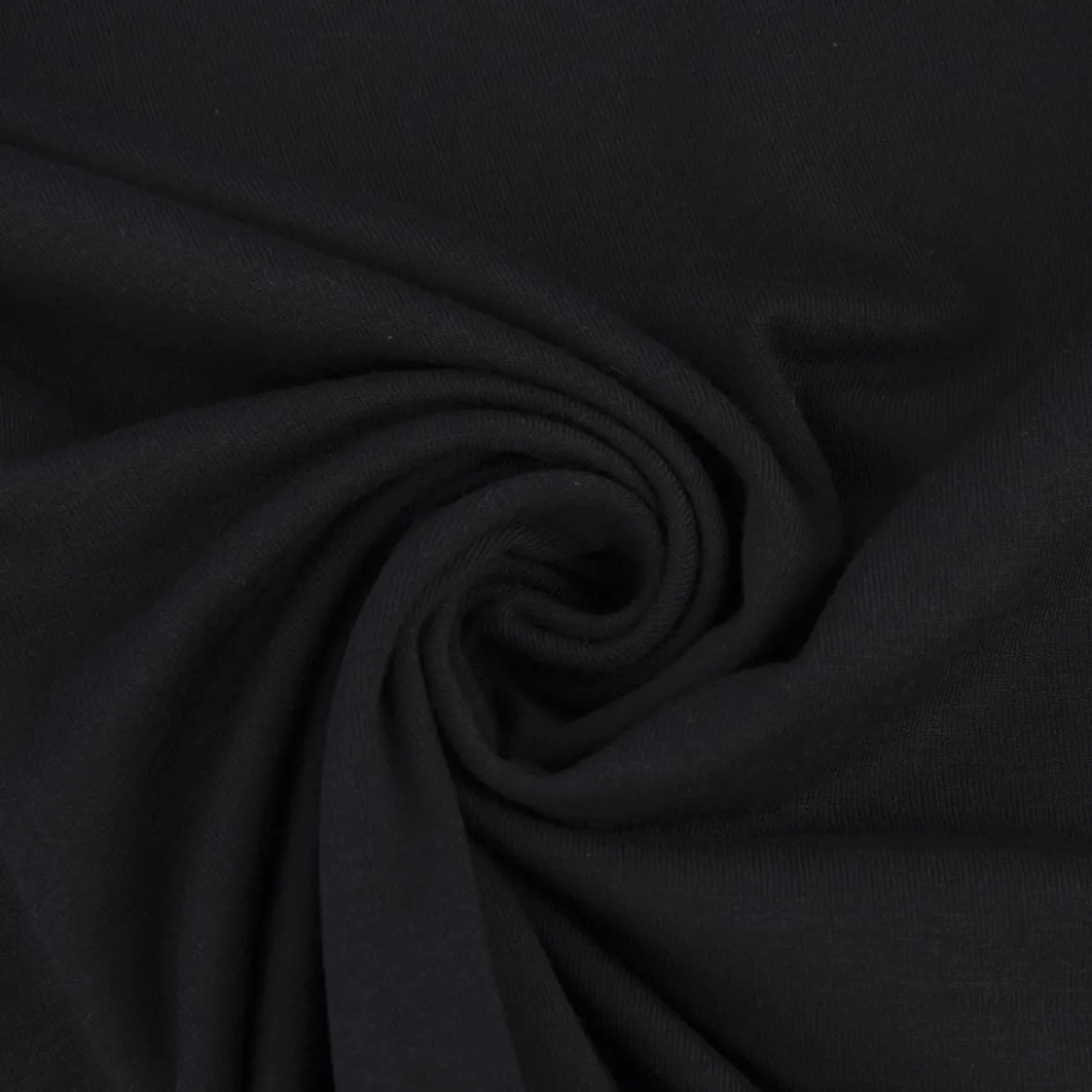 Bambusjersey Jersey extraweich einfarbig schwarz 1,50m Breite