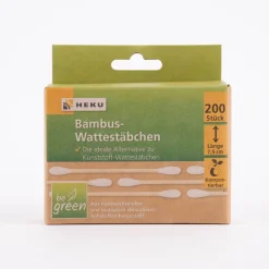 Bambus Wattestäbchen natur 200 Stück 7,5cm