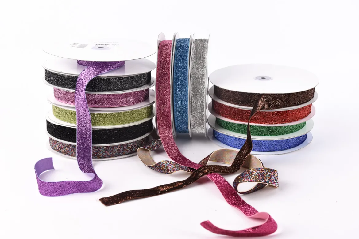 Band Glitzer lila Breite: 2,5cm
