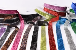 Band Glitzer lila Breite: 2,5cm