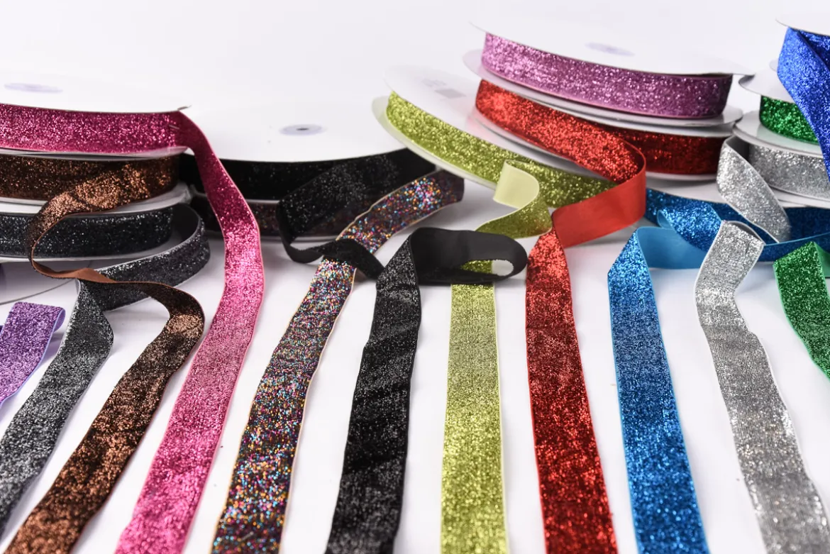 Band Glitzer lila Breite: 2,5cm