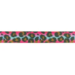 Band Leopardenmuster pink Meterware Breite: 25cm