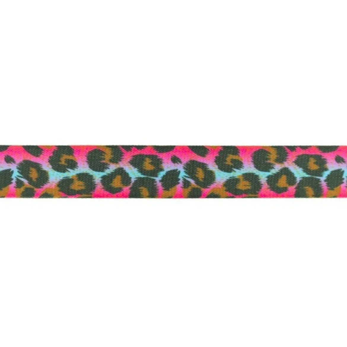 Band Leopardenmuster pink Meterware Breite: 25cm