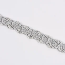 Band Lurex Glitzer silber Breite: 1,5cm