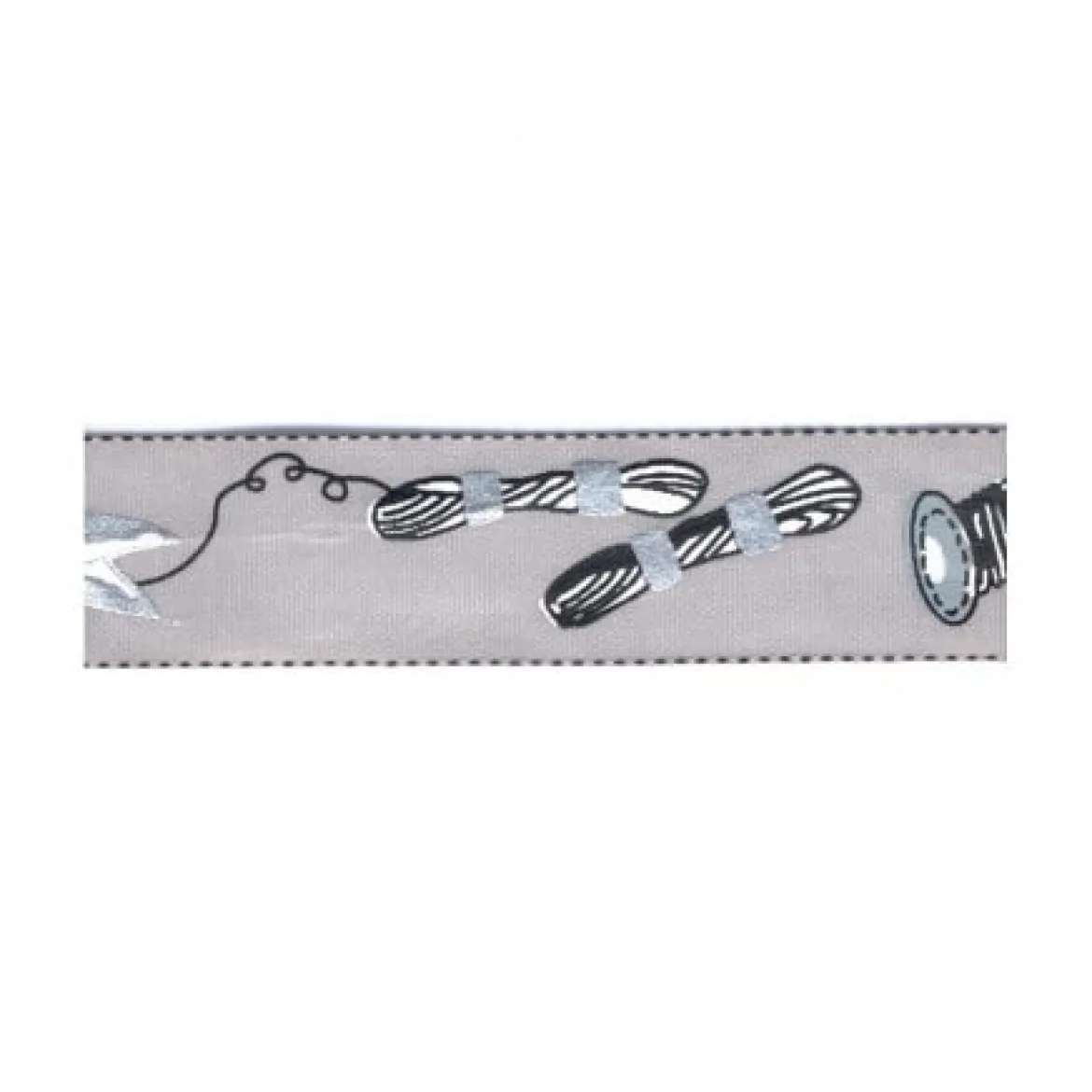 Band Nähmotive grau Breite: 20mm