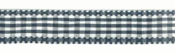 Band Zierband dunkelblau kariert Breite: 2,5cm