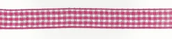 Band Zierband kariert pink Breite: 1,5cm