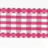 Band Zierband pink kariert Breite: 2,5cm