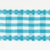 Band Zierband türkis kariert Breite: 2,5cm