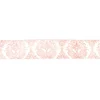 Baumwollband creme mit Ornament pink Breite: 2,5cm