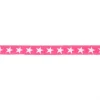 Baumwollband pink weiß Sterne Breite: 1,5cm