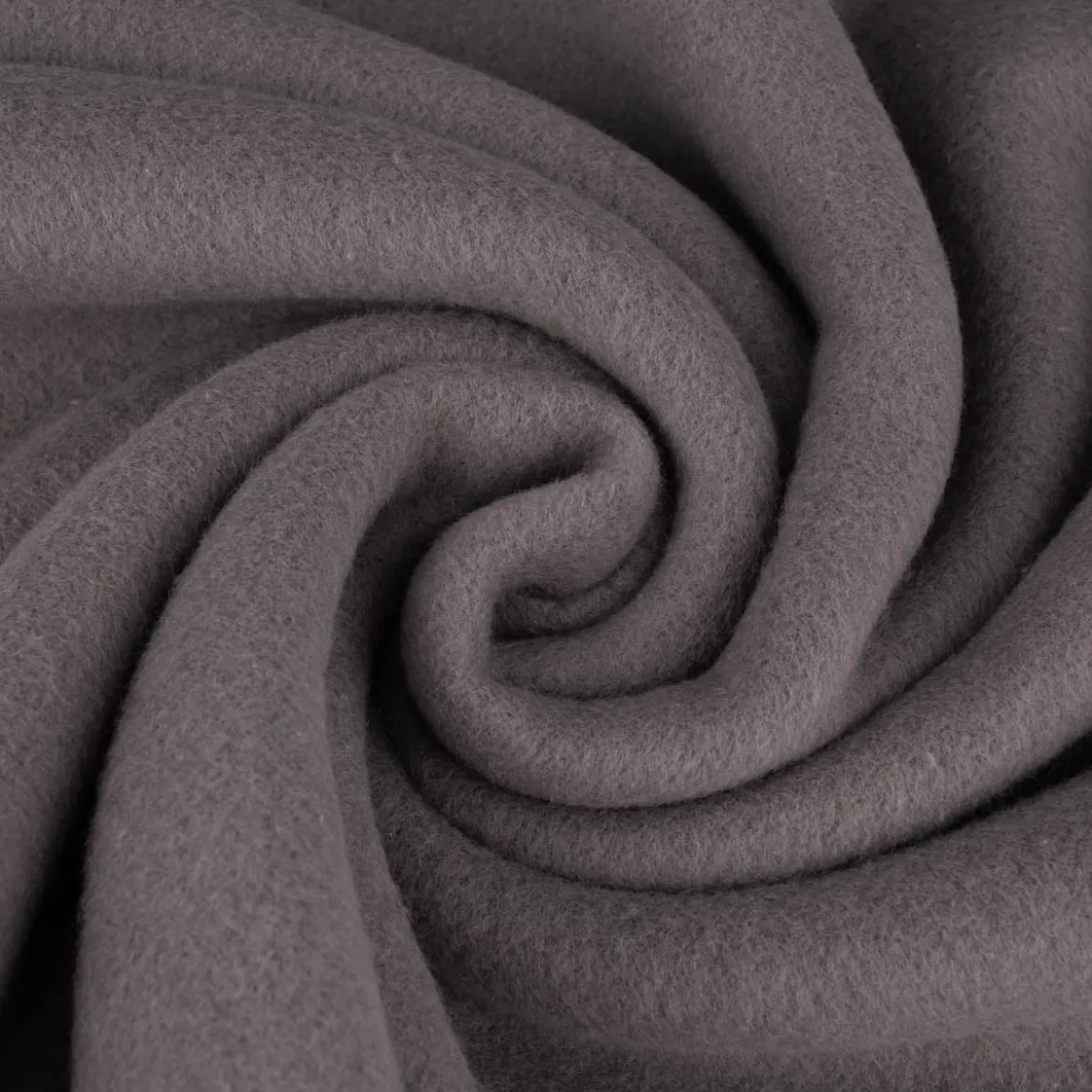 Baumwollfleece Fleece aus Baumwolle einfarbig dunkelgrau 1,45m