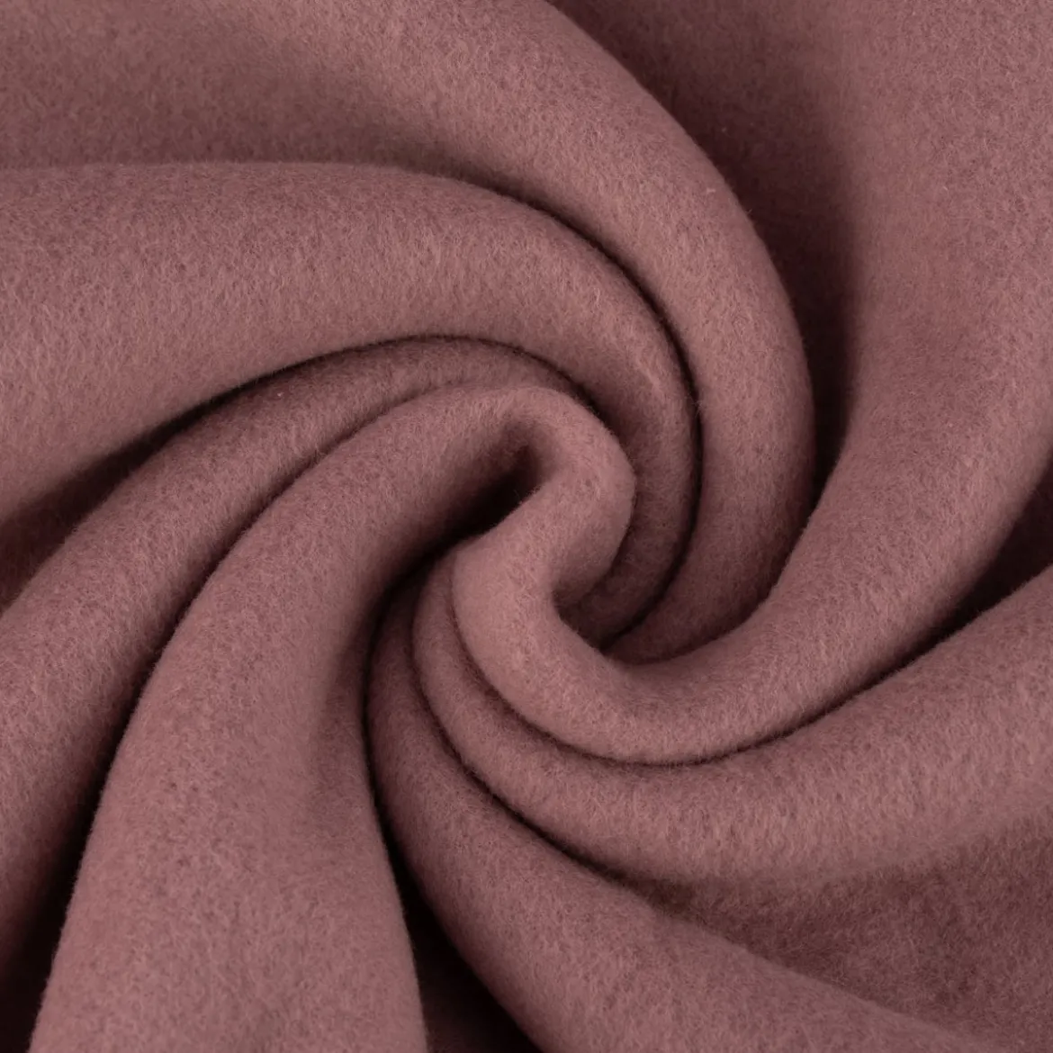 Baumwollfleece Fleecestoff aus Baumwolle gebürstet einfarbig mauve 1,5m