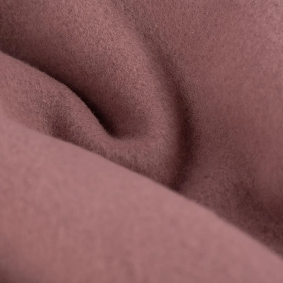Baumwollfleece Fleecestoff aus Baumwolle gebürstet einfarbig mauve 1,5m