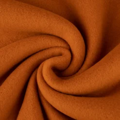 Baumwollfleece Fleecestoff aus Baumwolle gebürstet einfarbig karamellbraun 1,5m