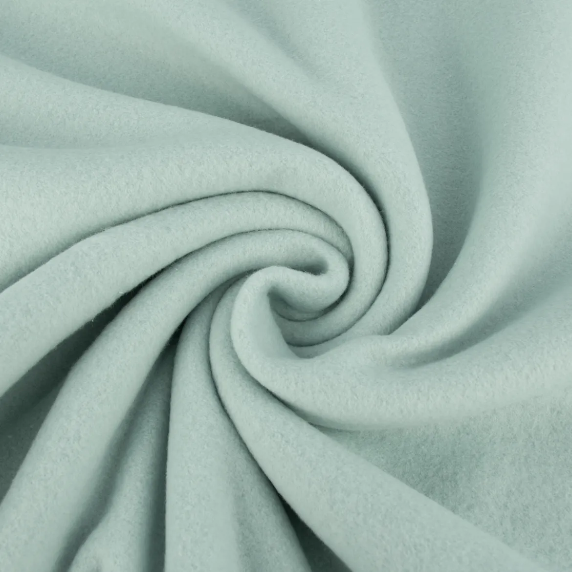Baumwollfleece Fleecestoff aus Baumwolle gebürstet einfarbig eisblau 1,5m