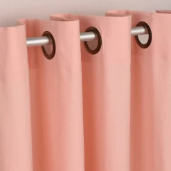 Baumwollgardine Ösenvorhang aus Baumwolle rosa 135x240cm