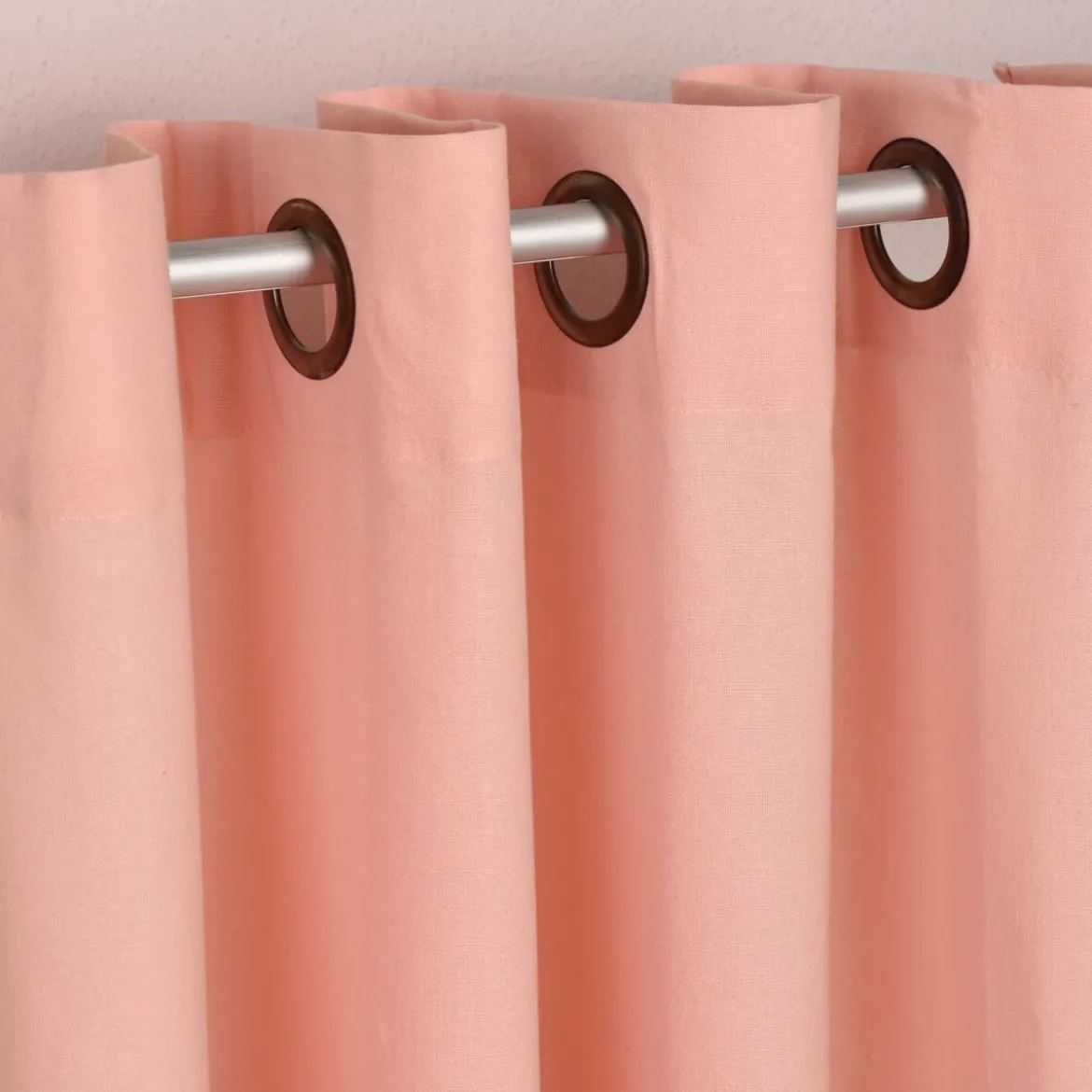 Baumwollgardine Ösenvorhang aus Baumwolle rosa 135x240cm