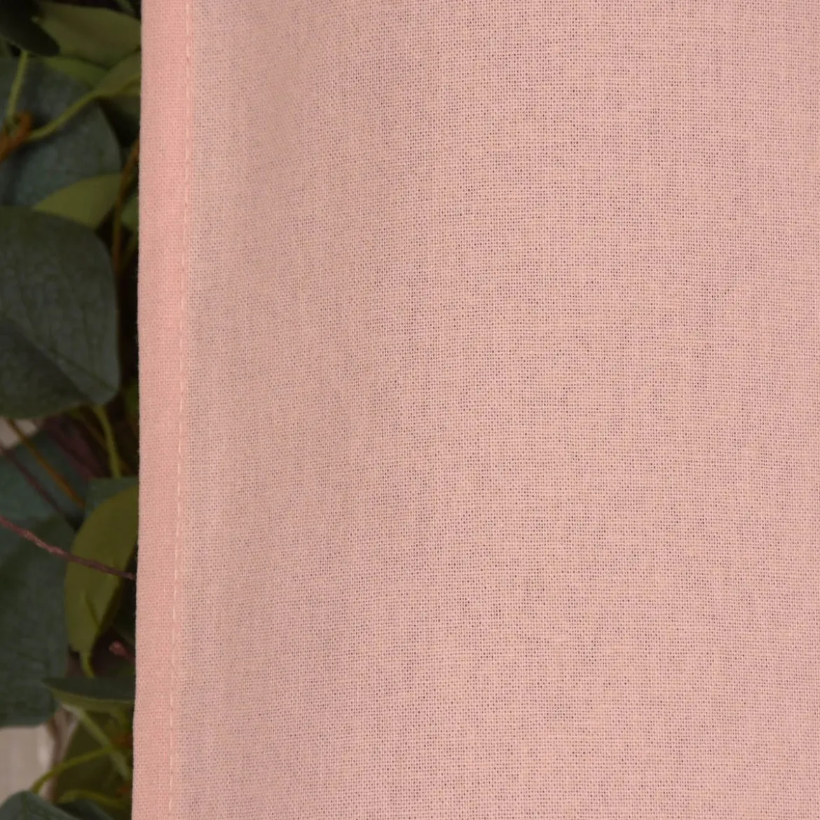 Baumwollgardine Ösenvorhang aus Baumwolle rosa 135x240cm
