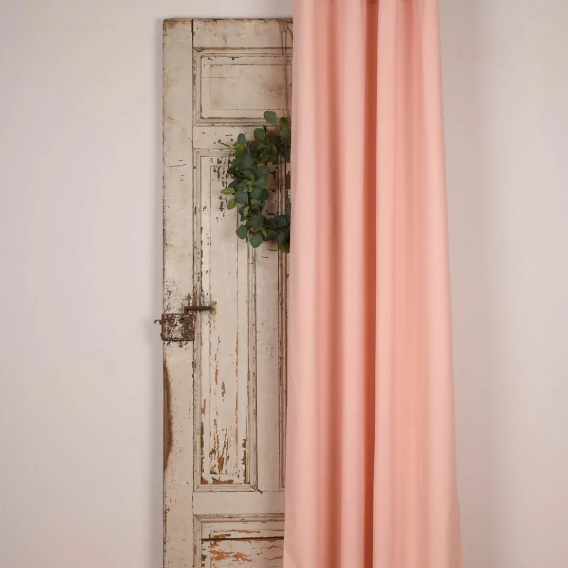 Baumwollgardine Ösenvorhang aus Baumwolle rosa 135x240cm