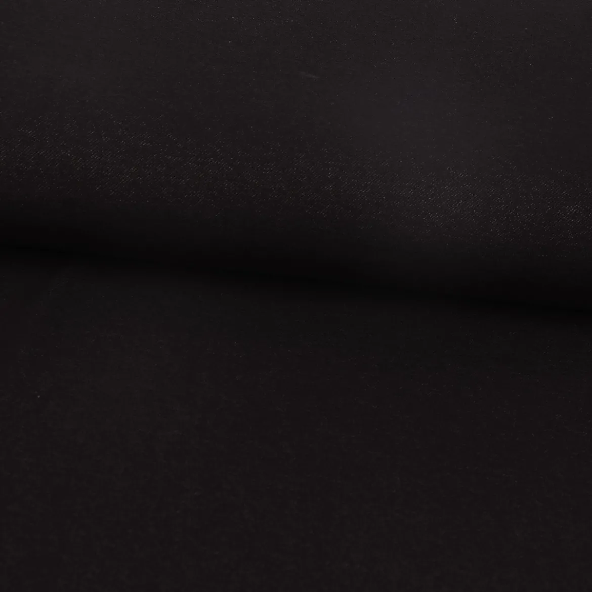 Baumwoll-Jeansstoff mit Elasthan Stretchjeans-Stoff weich einfarbig schwarz 1,5m Breite