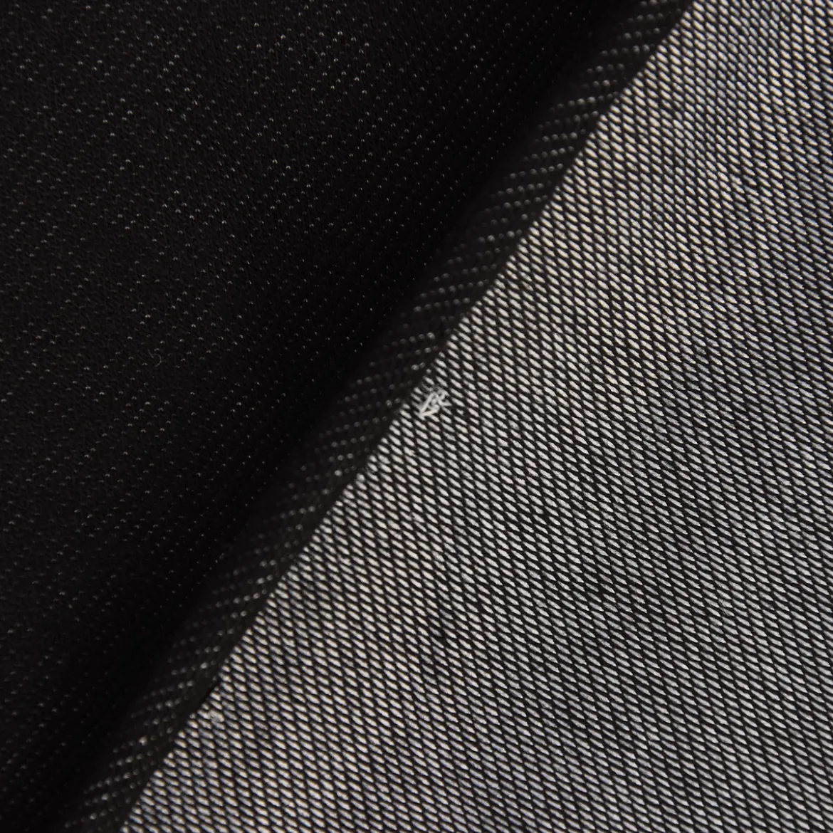 Baumwoll-Jeansstoff mit Elasthan Stretchjeans-Stoff weich einfarbig schwarz 1,5m Breite