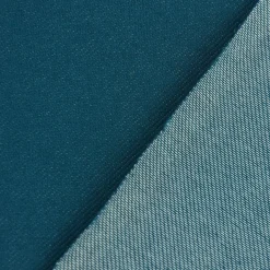 Baumwoll-Jeansstoff mit Elasthan Stretchjeans-Stoff weich einfarbig petrol 1,5m Breite