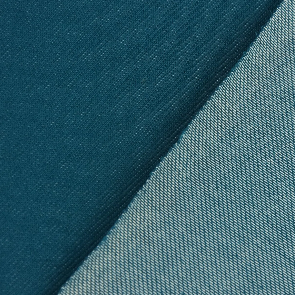 Baumwoll-Jeansstoff mit Elasthan Stretchjeans-Stoff weich einfarbig petrol 1,5m Breite