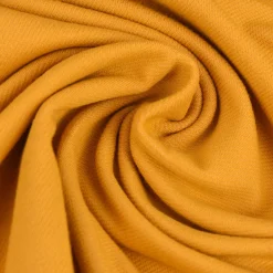 Baumwoll-Jeansstoff mit Elasthan Stretchjeans-Stoff weich einfarbig ocker gelb 1,5m Breite
