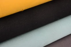 Baumwoll-Jeansstoff mit Elasthan Stretchjeans-Stoff weich einfarbig ocker gelb 1,5m Breite