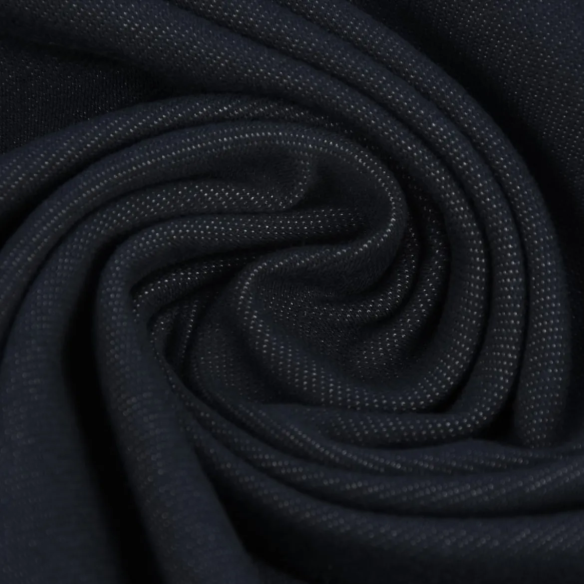 Baumwoll-Jeansstoff mit Elasthan Stretchjeans-Stoff weich einfarbig navy blau 1,5m Breite