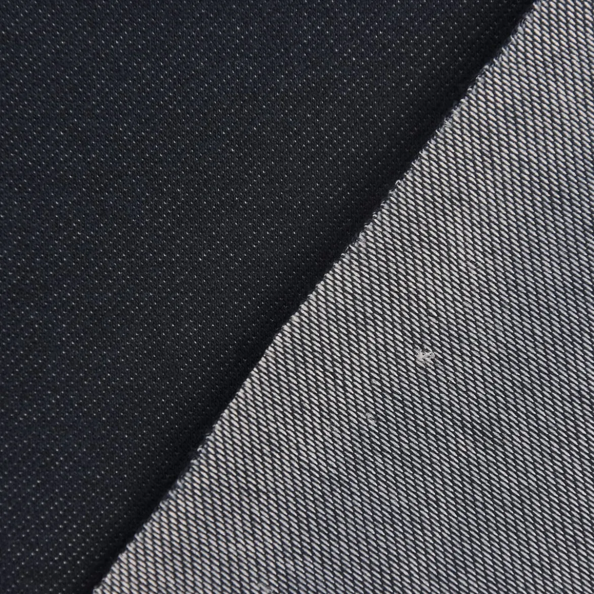 Baumwoll-Jeansstoff mit Elasthan Stretchjeans-Stoff weich einfarbig navy blau 1,5m Breite