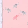 Baumwolljersey Digitaldruck Elefanten rosa grau 1,5m Breite