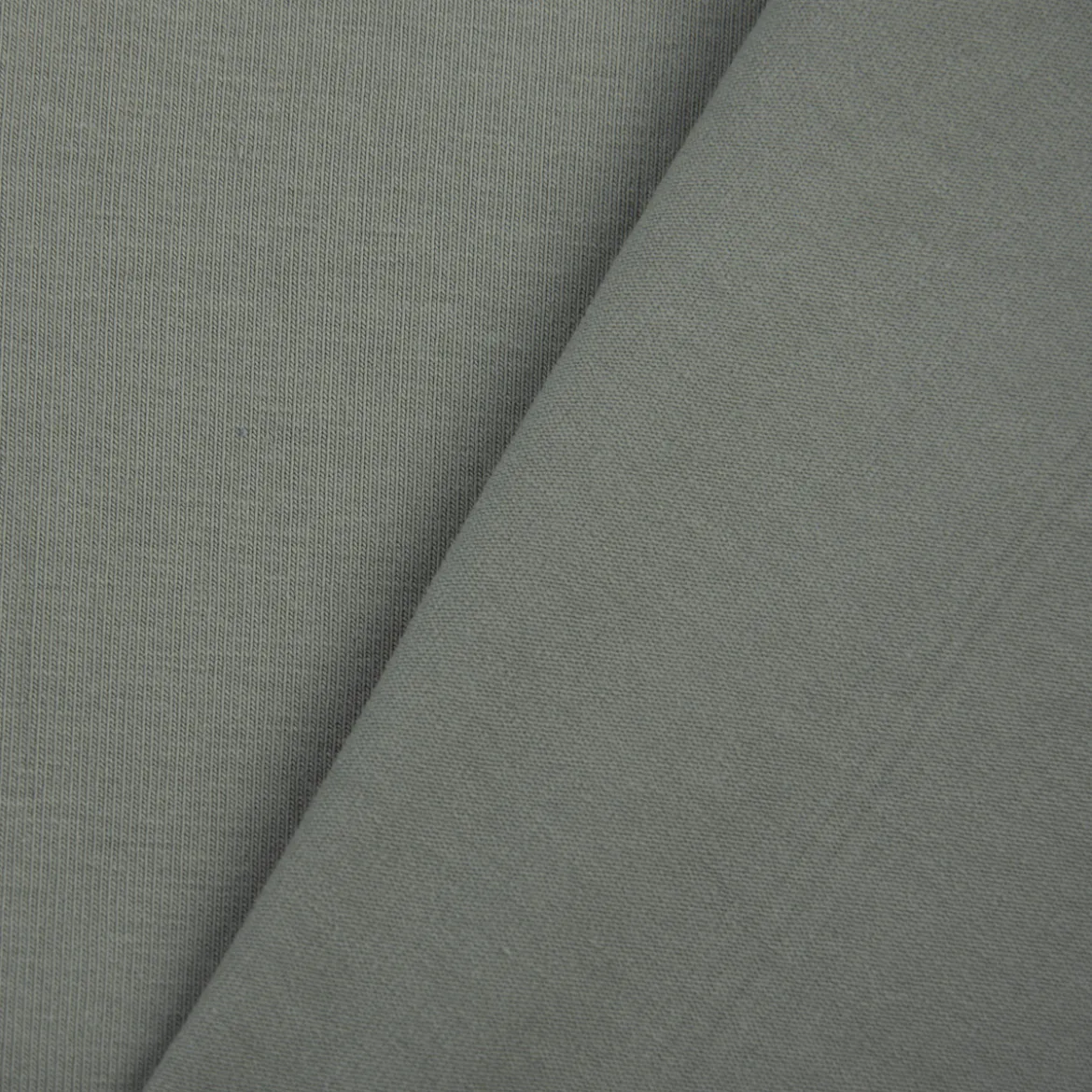 Baumwolljersey Jersey Bio Organic uni rauchmint 1,45m Breite