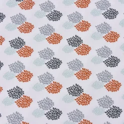 Baumwolljersey Jersey Bio Organic Tupfen Punkte Feuerwerk weiß grau orange mint 1,45m Breite
