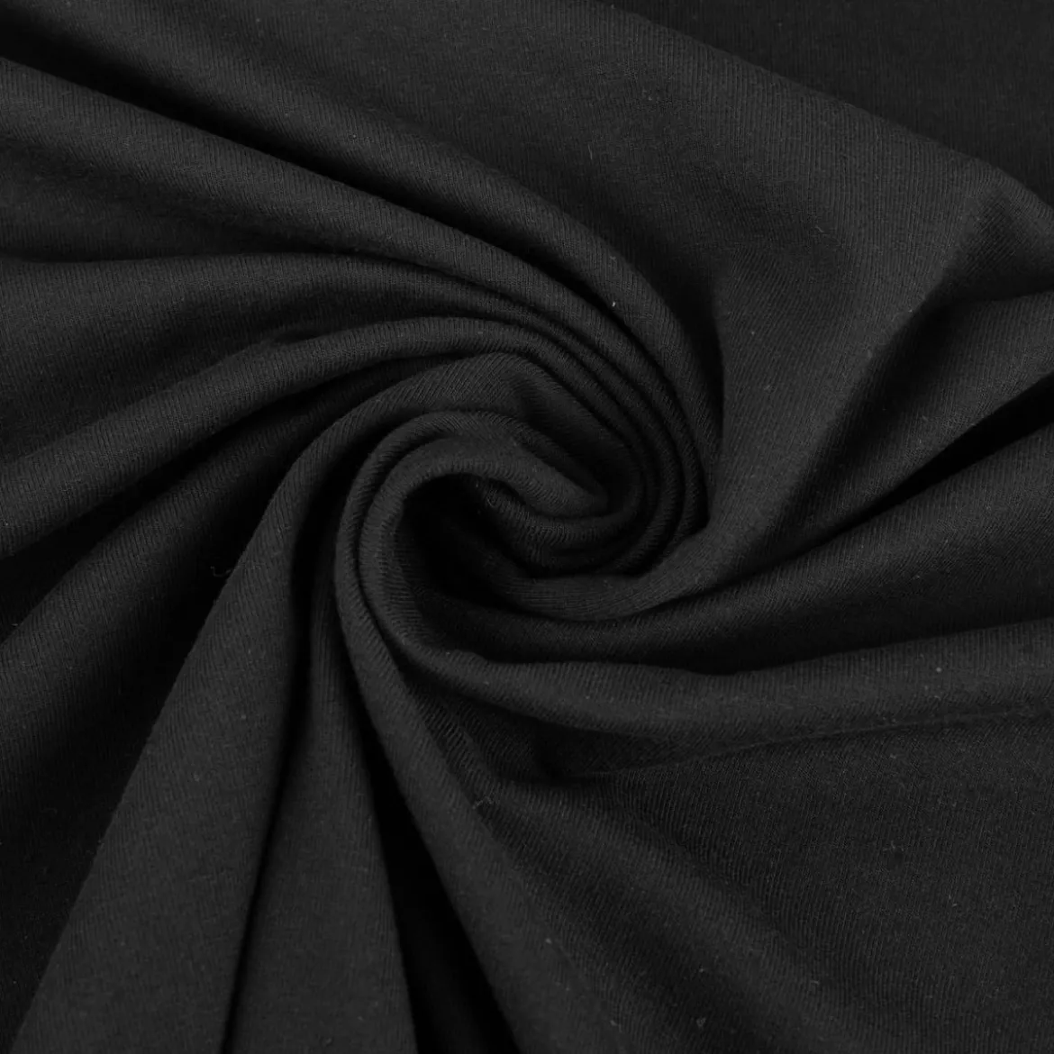 Baumwolljersey Jersey einfarbig schwarz 1,6m Breite