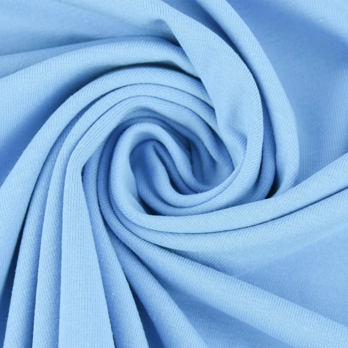 Baumwolljersey Jersey einfarbig himmelblau 1,60m Breite