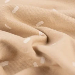 Baumwolljersey Jersey Konfetti Punkte Striche beige wollweiß 1,50m Breite
