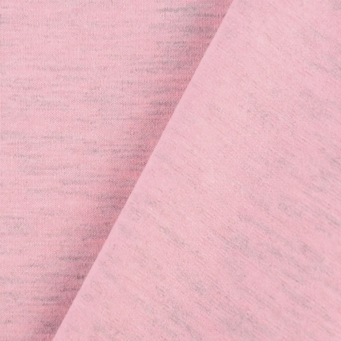 Baumwolljersey Jersey Melange rosa meliert 1,5m Breite