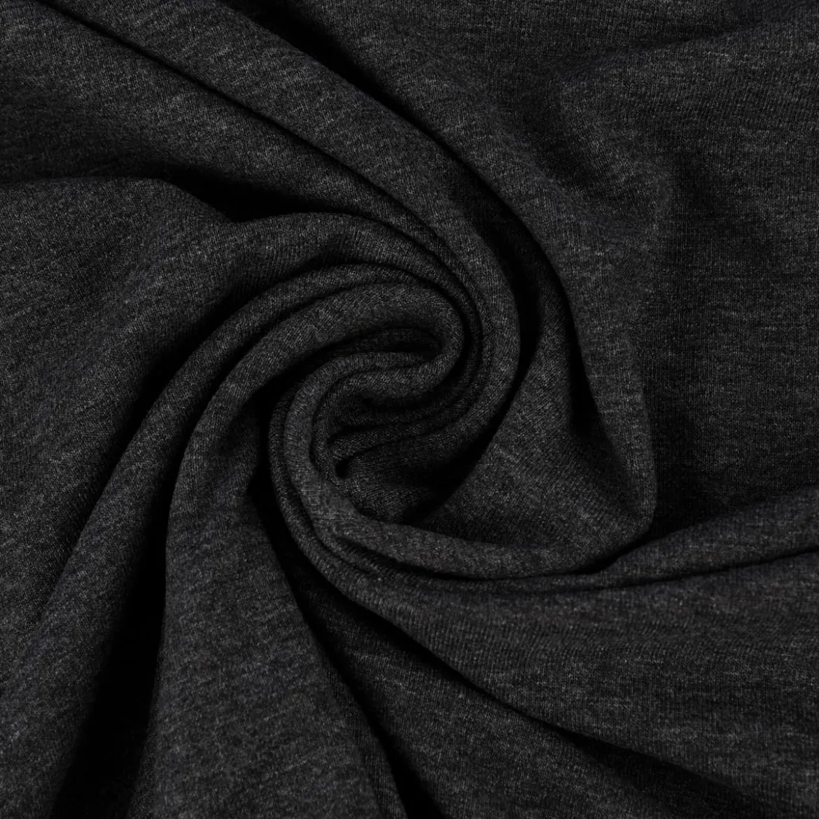Baumwolljersey Jersey Melange dunkelgrau meliert 1,5m Breite