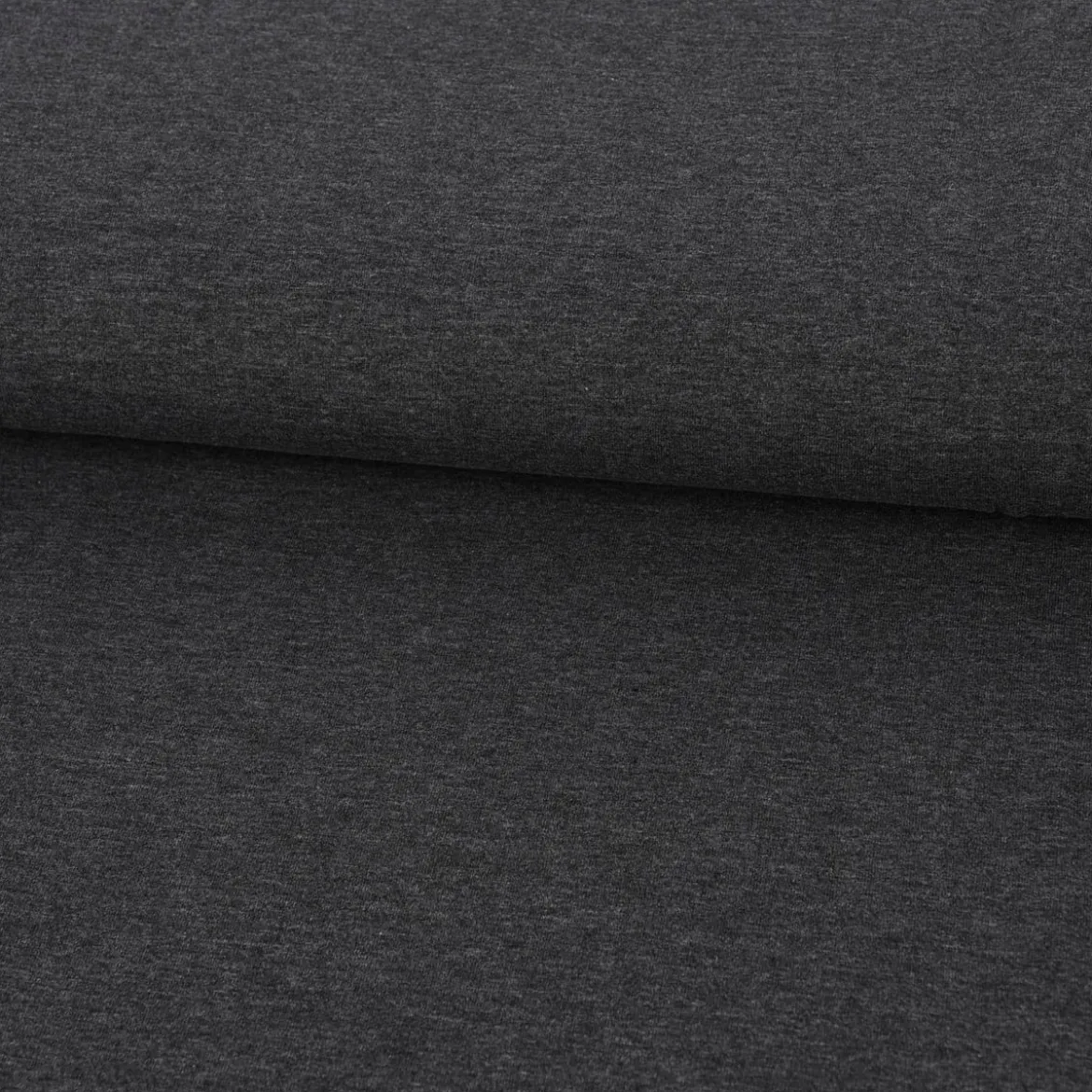 Baumwolljersey Jersey Melange dunkelgrau meliert 1,5m Breite